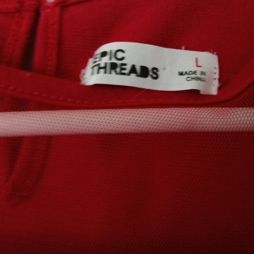 Epic Threads Vibrant Red Dress - Picture 3 of 4